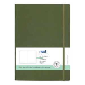Next Premium πράσινο τετράδιο λευκό flexi λάστιχο 2 θέματα 80 φύλλα 17x25εκ. Δυνατότητα εκτύπωσης