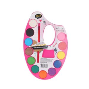 Νερομπογιές σε φουξ παλέτα 12 χρωμάτων με πινέλο