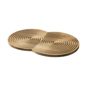 Διακοσμητικός ξύλινος δίσκος σερβιρίσματος 40x34εκ.