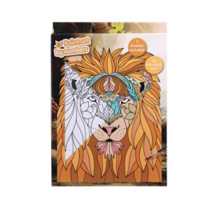 Σετ ζωγραφικής με αριθμούς λιοντάρι με ακρυλικά χρώματα