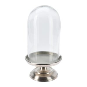 Καμπάνα γυάλινη με βάση αλουμινίου Υ23,5xØ16,5εκ.