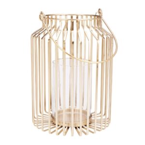 Φανάρι διακοσμητικό χρυσό Υ29x20εκ.