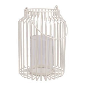 Φανάρι διακοσμητικό λευκό Υ21,5x18εκ.