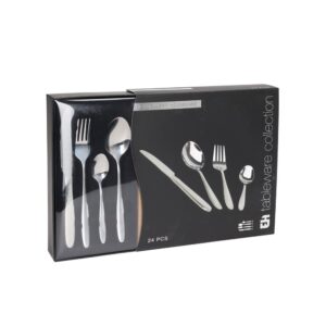 Σετ μαχαιροπίρουνα ασημί 24 τεμάχια