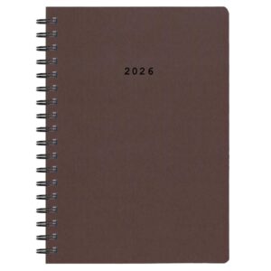 Next ημερολόγιο 2026 classic ημερήσιο σπιράλ καφέ 14x21εκ.  Δυνατότητα εκτύπωσης