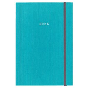 Next ημερολόγιο 2026 fabric ημερήσιο δετό γαλάζιο με λάστιχο 14x21εκ.  Δυνατότητα εκτύπωσης