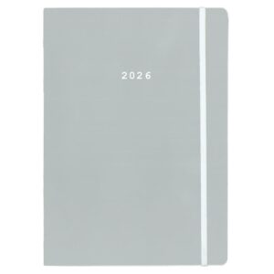 Next ημερολόγιο 2026 Pastel ημερήσιο flexi γκρι με λάστιχο 14x21εκ.