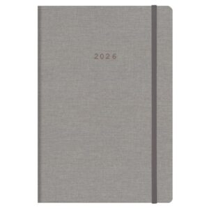 Next ημερολόγιο 2026 Nomads ημερήσιο flexi γκρι ανοιχτό με λάστιχο 14x21εκ. Δυνατότητα εκτύπωσης