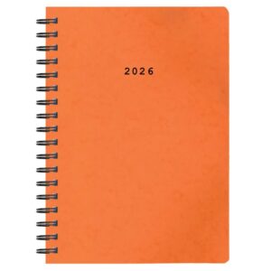 Next ημερολόγιο 2026 πρεσπάν ημερήσιο σπιράλ πορτοκαλί 17x25εκ.  Δυνατότητα εκτύπωσης