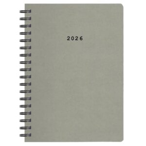 Next ημερολόγιο 2026 classic ημερήσιο σπιράλ γκρι 17x25εκ.  Δυνατότητα εκτύπωσης