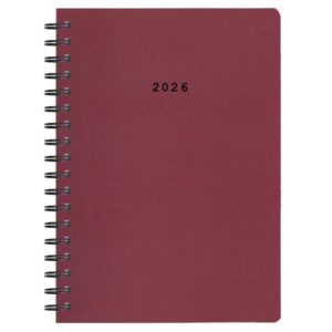 Next ημερολόγιο 2026 classic ημερήσιο σπιράλ μπορντώ 14x21εκ.  Δυνατότητα εκτύπωσης