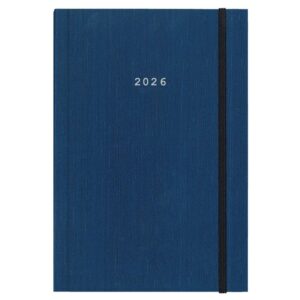 Next ημερολόγιο 2026 fabric ημερήσιο δετό μπλε με λάστιχο 14x21εκ.  Δυνατότητα εκτύπωσης