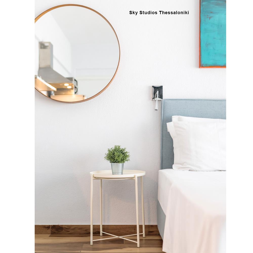 Τραπεζάκι μεταλλικό Nextdeco λευκό Y50xØ41εκ. - Image 2