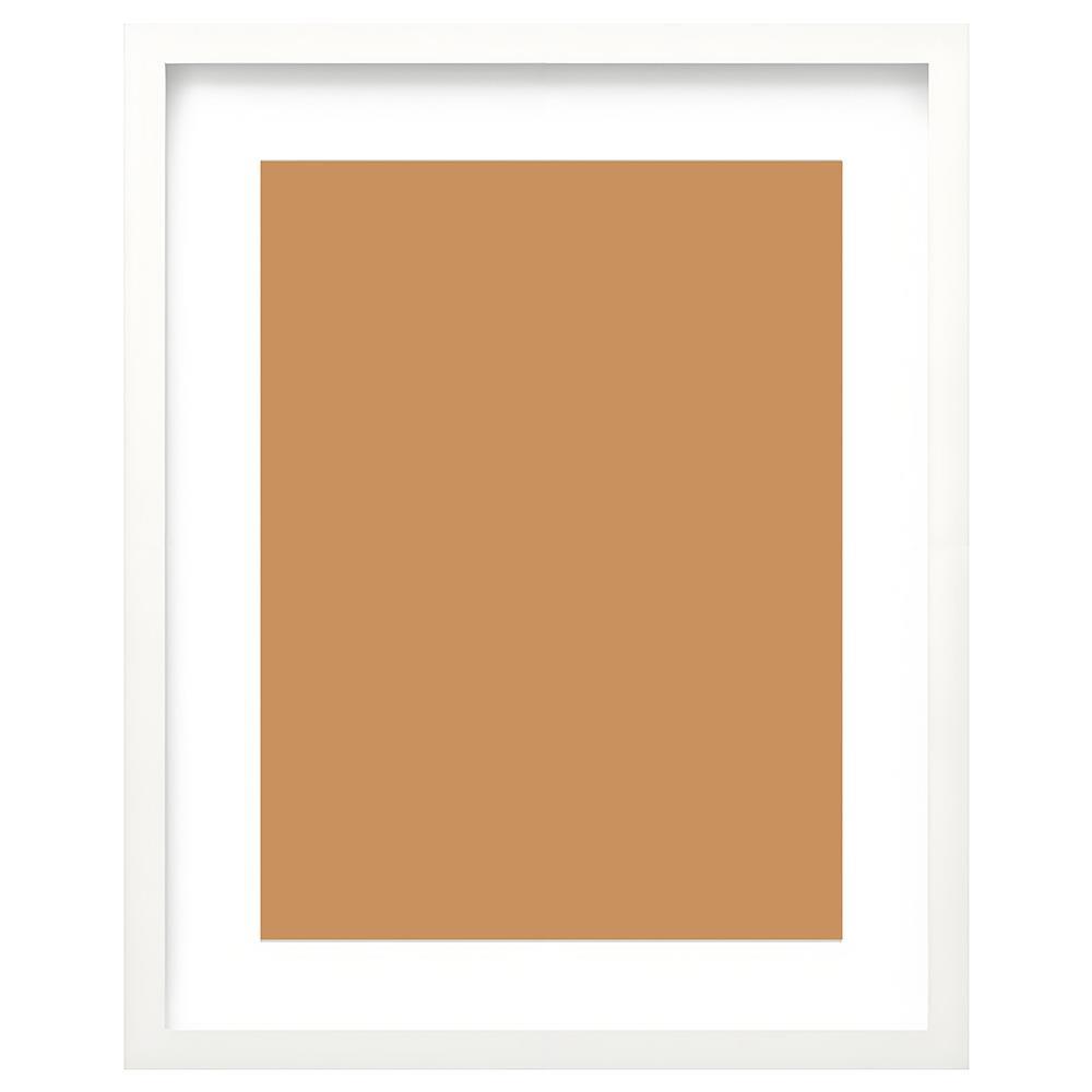 Κορνίζα τοίχου ξύλινη λευκή με ακρυλικό τζάμι Υ30x21εκ.