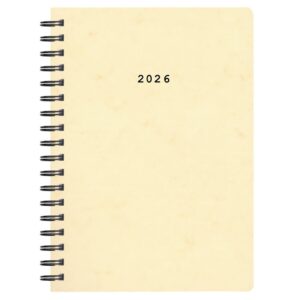 Next ημερολόγιο 2026 πρεσπάν ημερήσιο σπιράλ μπεζ 14x21εκ.  Δυνατότητα εκτύπωσης