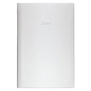 Next ημερολόγιο 2026 metallic ημερήσιο δετό λευκό 17x25εκ.  Δυνατότητα εκτύπωσης