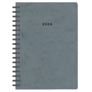 Next ημερολόγιο 2026 πρεσπάν ημερήσιο σπιράλ γκρι 17x25εκ.  Δυνατότητα εκτύπωσης