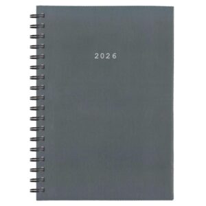 Next ημερολόγιο 2026 basic ημερήσιο σπιράλ γκρι 12x17εκ.  Δυνατότητα εκτύπωσης