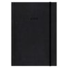 Next ημερολόγιο 2026 velvet ημερήσιο δετό μαύρο με λάστιχο 14x21εκ. Δυνατότητα εκτύπωσης
