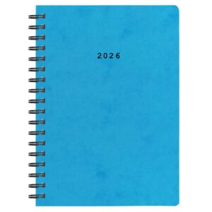 Next ημερολόγιο 2026 πρεσπάν ημερήσιο σπιράλ γαλάζιο 17x25εκ.  Δυνατότητα εκτύπωσης
