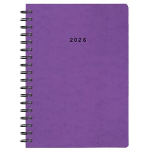 Next ημερολόγιο 2026 πρεσπάν ημερήσιο σπιράλ μωβ 14x21εκ. Δυνατότητα εκτύπωσης