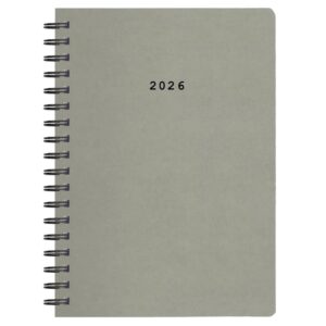 Next ημερολόγιο 2026 classic ημερήσιο σπιράλ γκρι 14x21εκ.  Δυνατότητα εκτύπωσης