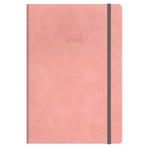 Next ημερολόγιο 2026 Cuba ημερήσιο flexi ροζ με λάστιχο 14x21εκ. Δυνατότητα εκτύπωσης