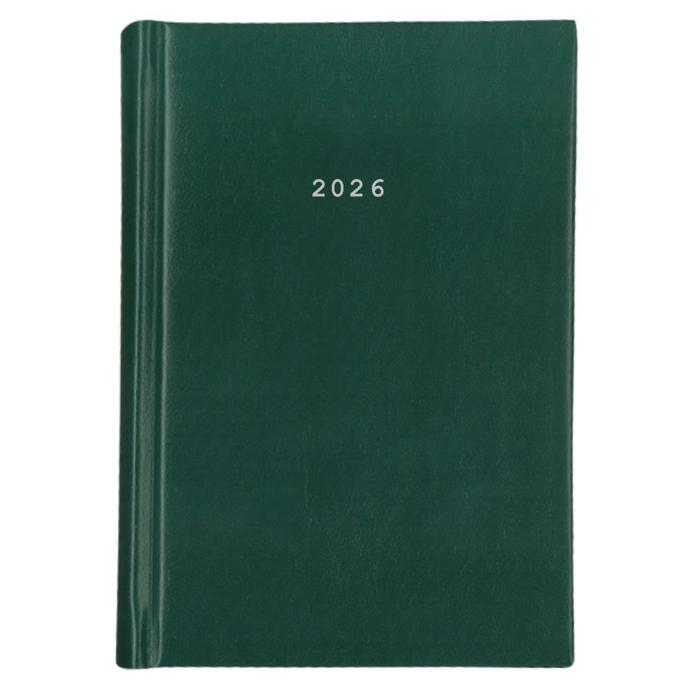 Next ημερολόγιο 2026 basic ημερήσιο δετό πράσινο 14x21εκ. Δυνατότητα εκτύπωσης