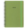 Next ημερολόγιο 2026 Natural ημερήσιο σπιράλ πράσινο με λάστιχο 14x21εκ.