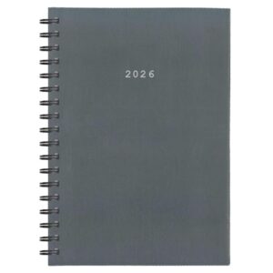 Next ημερολόγιο 2026 basic ημερήσιο σπιράλ γκρι 14x21εκ.  Δυνατότητα εκτύπωσης