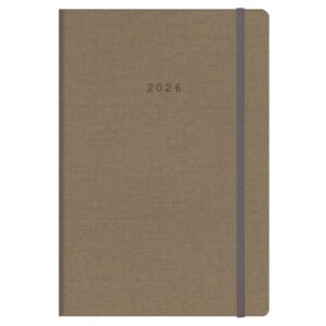 Next ημερολόγιο 2026 Nomads ημερήσιο flexi καφέ με λάστιχο 17x25εκ.