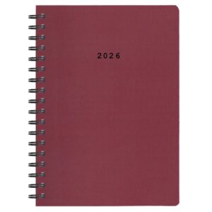 Next ημερολόγιο 2026 classic ημερήσιο σπιράλ μπορντώ 17x25εκ.  Δυνατότητα εκτύπωσης