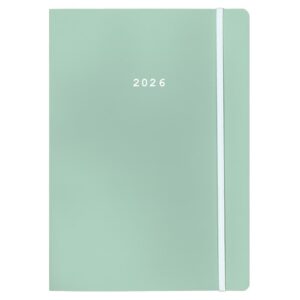 Next ημερολόγιο 2026 Pastel ημερήσιο flexi ανοιχτό πράσινο με λάστιχο 14x21εκ.