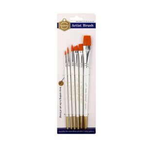 Σετ 6 πινέλα συνθετική τρίχα σε blister