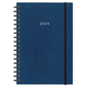 Next ημερολόγιο 2026 fabric plus ημερήσιο σπιράλ μπλε 17x25εκ.  Δυνατότητα εκτύπωσης