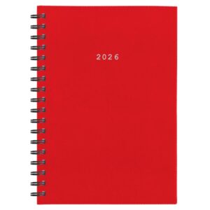 Next ημερολόγιο 2026 basic ημερήσιο σπιράλ κόκκινο 17x25εκ.  Δυνατότητα εκτύπωσης