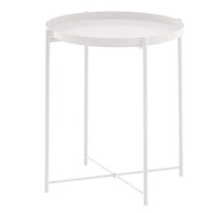 Τραπεζάκι μεταλλικό Nextdeco λευκό Y50xØ41εκ.