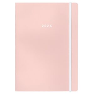 Next ημερολόγιο 2026 Pastel ημερήσιο flexi ροζ με λάστιχο 12x17εκ.