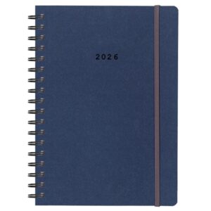 Next ημερολόγιο 2026 Natural ημερήσιο σπιράλ μπλε με λάστιχο 12x17εκ.  Δυνατότητα εκτύπωσης