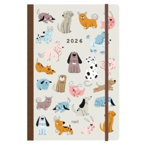Next ημερολόγιο 2026 Trends Dogs ημερήσιο flexi με λάστιχο 14x21εκ.