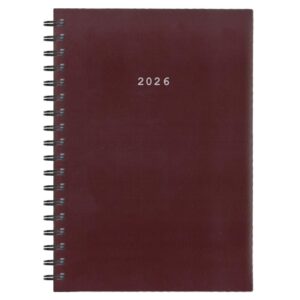 Next ημερολόγιο 2026 basic ημερήσιο σπιράλ μπορντώ 14x21εκ.  Δυνατότητα εκτύπωσης