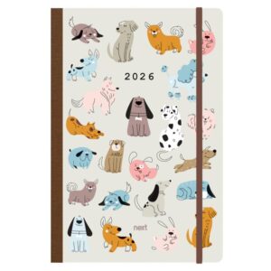 Next ημερολόγιο 2026 Trends Dogs ημερήσιο flexi με λάστιχο 12x17εκ.