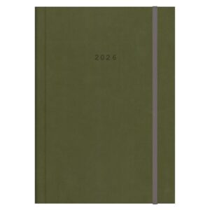 Next ημερολόγιο 2026 velvet ημερήσιο δετό λαδί με λάστιχο 14x21εκ. Δυνατότητα εκτύπωσης