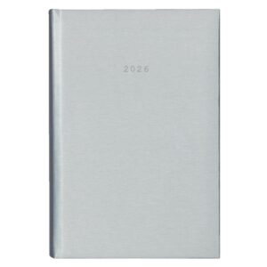 Next ημερολόγιο 2026 metallic ημερήσιο δετό ασημί 14x21εκ. Δυνατότητα εκτύπωσης
