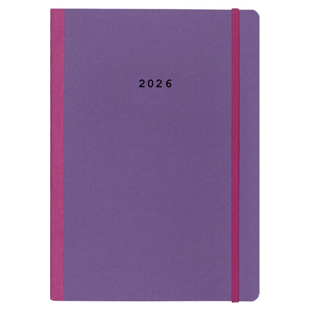 Next ημερολόγιο 2026 Natural εβδομαδιαίο flexi μωβ με λάστιχο 14x21εκ.