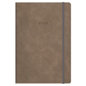 Next ημερολόγιο 2026 Cuba ημερήσιο flexi καφέ με λάστιχο 14x21εκ. Δυνατότητα εκτύπωσης