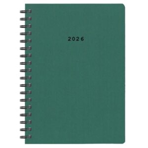 Next ημερολόγιο 2026 classic ημερήσιο σπιράλ πράσινο 17x25εκ.  Δυνατότητα εκτύπωσης