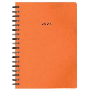 Next ημερολόγιο 2026 πρεσπάν ημερήσιο σπιράλ πορτοκαλί 14x21εκ.  Δυνατότητα εκτύπωσης