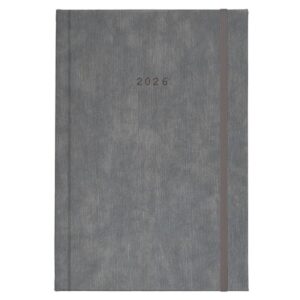 Next ημερολόγιο 2026 bali ημερήσιο δετό γκρι με λάστιχο 17x25εκ. Δυνατότητα εκτύπωσης