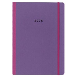 Next ημερολόγιο 2026 Natural ημερήσιο flexi μωβ με λάστιχο 17x25εκ.  Δυνατότητα εκτύπωσης